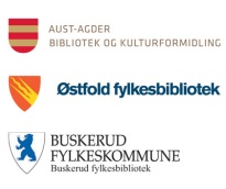 Logoer, Aust-Agder bibliotek og kulturformidling, Østfold fylkesbibliotek og Buskerud fylkesbibliotek